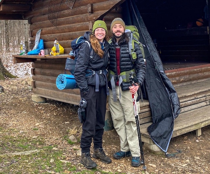 Mac and Brad ready to backpack back